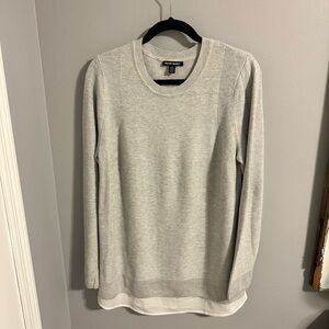 Hilary Radley Light Gray Knit Top
